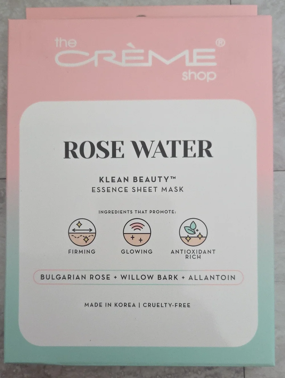 The Crème Shop Rose Water Essence Sheet Mask - Pink Box Of 5